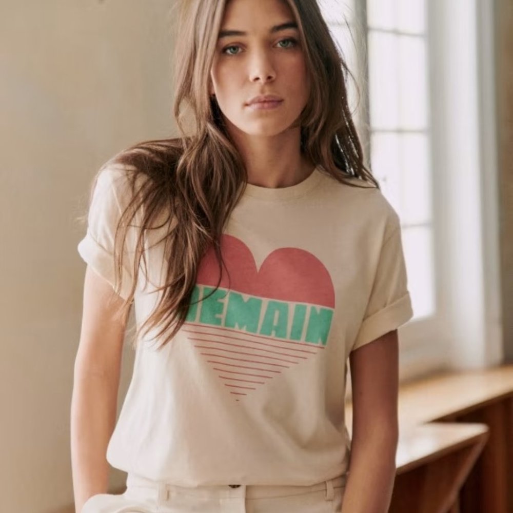 Sezane HEART DEMAIN T-SHIRT - SOLIDARITY CREATION